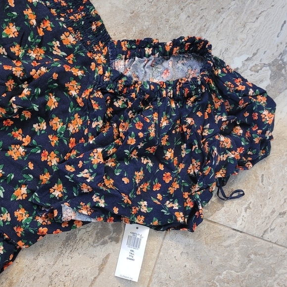 Old Navy Flutter Sleeve Crepe Top NWT Navy XXL Tall - Picture 2 of 4